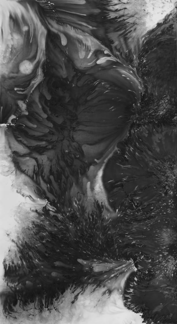 BINGYI 冰逸 溪山万花-3 Streams and Mountains, Myriad Flowers No.3, 2021-2022 Ink on paper 纸本水墨 178 x 96 cm